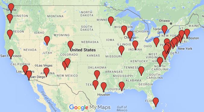 Johnnies Near You: Map of Chapter Locations